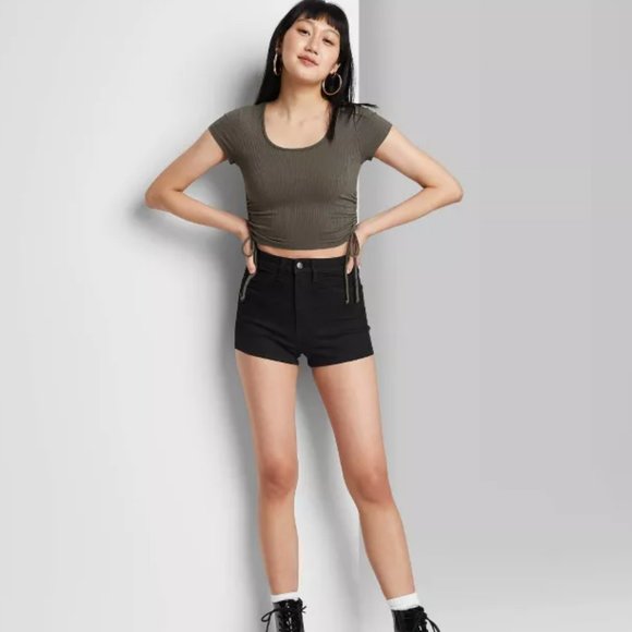 Wild Fable High-Rise Black Jean Shorts~8/29R